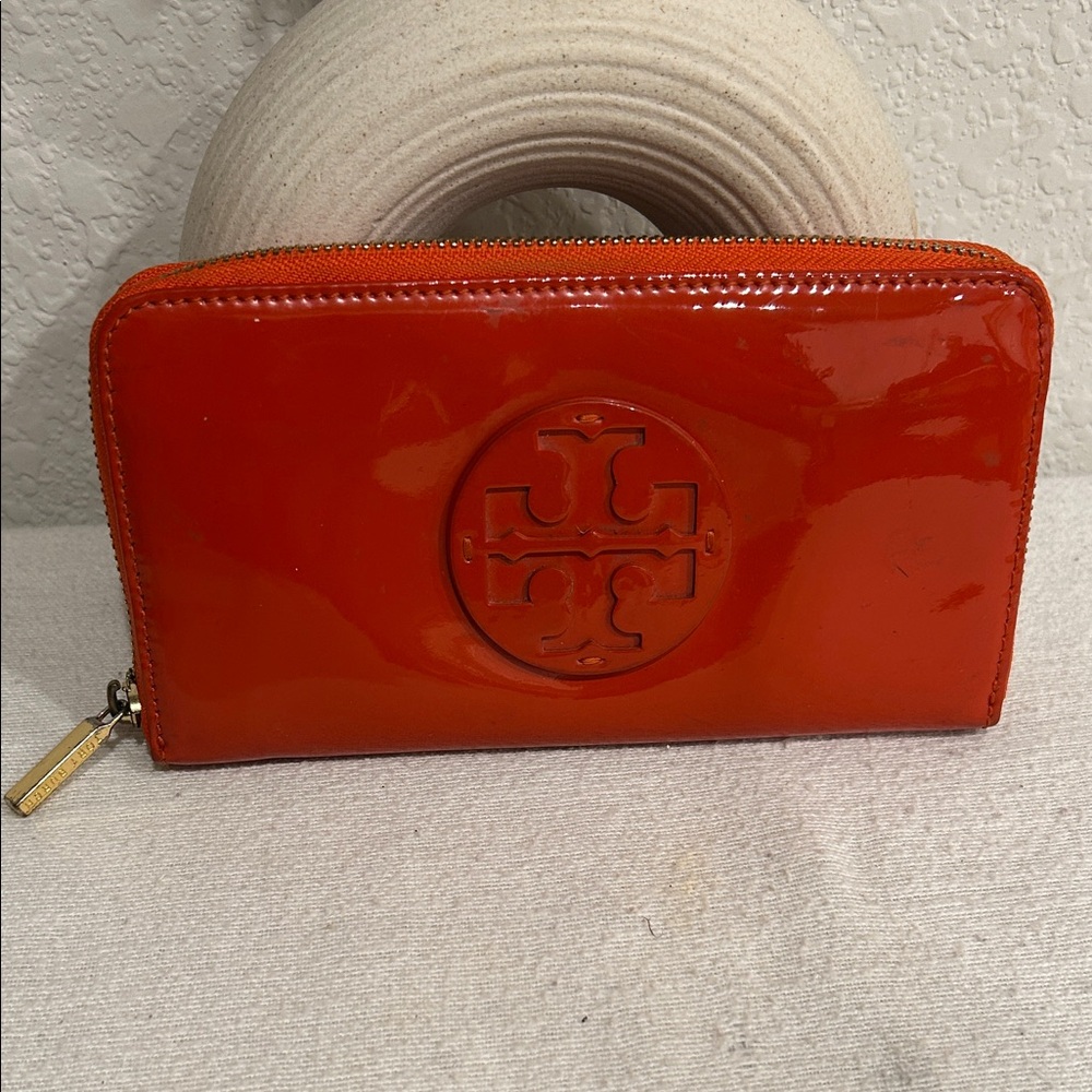 Tory Burch Glossy Red Wallet